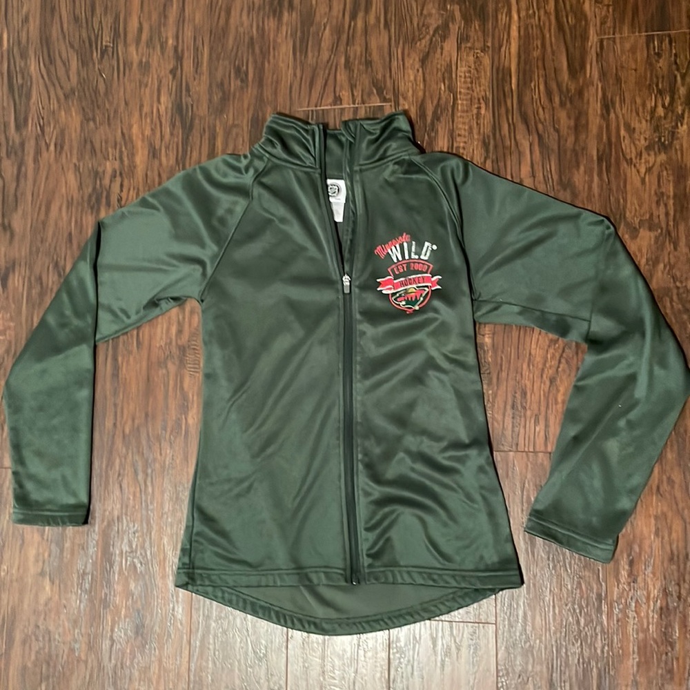 Minnesota Wild Hockey NHL zip up hoodie sweatshirt medium